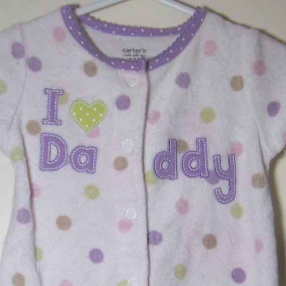 CARTER'S "I LOVE DADDY" FOOTIE - Picture 1 of 5